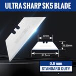WORKPRO Utility Knife Blades, SK5 Steel, 100-Pack Blades with Dispenser | SK5 St... - Image 3