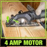 Genesis Mini Circular Saw 4.0 Amp 4-1/2" with 24T Carbide-Tipped Blade, Rip Guid... - Image 3
