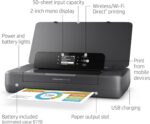 HP OfficeJet 200 Wireless Mobile Printer - Black, Battery Included (CZ993A) - Image 3