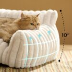 Bedsure ComfyFleece Cute Cat Couch for Pets - As Seen on TV on Good Day New Yor... - Image 3