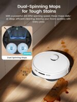Lefant Robot Vacuum and Mop, 12000Pa Suction,Multifunctional Dock with Hot Water... - Image 3