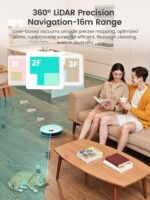Lefant Robot Vacuum and Mop, 12000Pa Suction,Multifunctional Dock with Hot Water... - Image 8