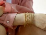 Waterproof Gold Chain Bracelet For Women Non Tarnish,14K Gold Plated Link Dainty... - Image 6