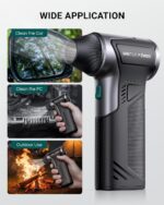 T150 Compressed Air Duster, Mini Hand Blower 110000RPM, 3-Gear Handheld Cordless... - Image 6