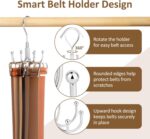 ZEDODIER Belt Organizer for Closet, Heavy-Duty Rotating Belt Hanger Tie Rack Hol... - Image 6