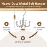 ZEDODIER Belt Organizer for Closet, Heavy-Duty Rotating Belt Hanger Tie Rack Hol... - Image 7