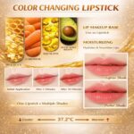 MVC Color Changing Lipstick, Gold Crystal pH Color-Changing Lipstick 24HR Transf... - Image 3