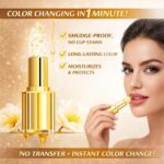 MVC Color Changing Lipstick, Gold Crystal pH Color-Changing Lipstick 24HR Transf... - Image 5