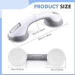 Grab Bars for Bathtubs and Showers, 12 Inch Shower Handle Strong Suction Cup Gra... - Image 4
