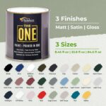 THE ONE All-In-One Paint & Primer - Sage Green Satin, 8.5 Fl Oz/250ml | 1 Coat F... - Image 7