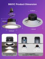 Govee Smart Retrofit Recessed Lighting 6 Inch, Wi-Fi Bluetooth Direct Connect RG... - Image 3