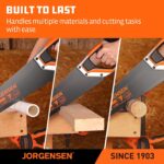 JORGENSEN 20 Inch Black Coated Pro Hand Saw, 11 TPI Fine-Cut Ergonomic Non-Slip ... - Image 6