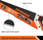 JORGENSEN 20 Inch Black Coated Pro Hand Saw, 11 TPI Fine-Cut Ergonomic Non-Slip ... - Image 8