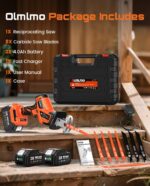 Cordless Reciprocating Saw With 8 Blades – 2×4000mAh Batteries, Brushless Motor,... - Image 10