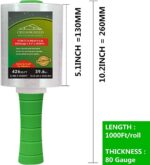 2-Pack Industrial Mini Clear Stretch Wrap Film 80 Gauge 5.1" 1000ft for Pallet W... - Image 3