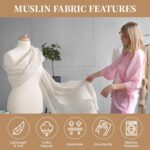 PEASUG 100% Cotton Muslin Fabric, 63 Inch X 2 Yards Unbleached Muslin Fabric by ... - Image 5