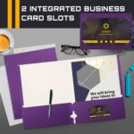 Better Office Products Two Pocket Portfolio Folders, 50-Pack, Purple, Letter Siz... - Image 5