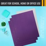 Better Office Products Two Pocket Portfolio Folders, 50-Pack, Purple, Letter Siz... - Image 7