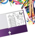Better Office Products Two Pocket Portfolio Folders, 50-Pack, Purple, Letter Siz... - Image 8
