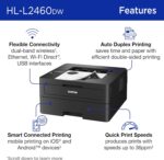 Brother HL-L2460DW Wireless Compact Monochrome Laser Printer with Duplex, Mobile... - Image 4