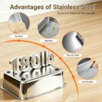 Stainless Steel Litter Box with Lid, High Sided Enclosed Metal Litter Box for Bi... - Image 8