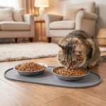 3-Pack Cat Bowls with Food Mat,6.3 Inches Stainless Steel Cat Food Bowl,Wide Tap... - Image 6
