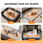 WanpeeGoo Self Warming Cat Bed, Heated Cat Bed, 2.0 Upgraded Thermal Foil Heatin... - Image 6