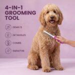 Poodle Pet Detangling Pet Comb with Long & Short Stainless Steel Teeth for Remov... - Image 10