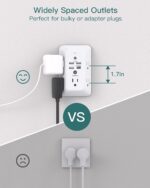 Addtam Surge Protector Outlet Extender, Plug Extension Outlet with Night Light, ... - Image 6