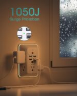 Addtam Surge Protector Outlet Extender, Plug Extension Outlet with Night Light, ... - Image 8