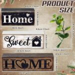 Moucuny 4 Pcs Farmhouse Wooden Tabletop Decor Farmhouse Tiered Tray Decor Rustic... - Image 3