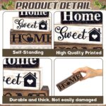 Moucuny 4 Pcs Farmhouse Wooden Tabletop Decor Farmhouse Tiered Tray Decor Rustic... - Image 4