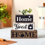 Moucuny 4 Pcs Farmhouse Wooden Tabletop Decor Farmhouse Tiered Tray Decor Rustic... - Image 5