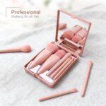 5pc Makeup Brush Set with Mirror & Storage Box – Portable Multifunctional Powder... - Image 5