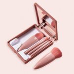 5pc Makeup Brush Set with Mirror & Storage Box – Portable Multifunctional Powder... - Image 8