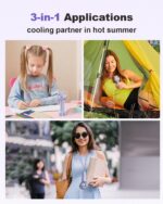 Coohea Mini Handheld Fan, Small Cute Design, 3 Powerful Speeds, USB Rechargeable... - Image 7