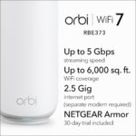 NETGEAR Orbi 370 Series WiFi 7 Mesh System for Home (RBE373) – Wireless Router +... - Image 3