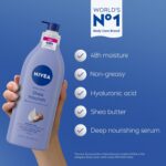NIVEA Shea Nourish Body Lotion for Dry Skin with Hyaluronic Acid, Shea Butter an... - Image 4