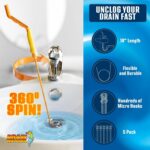 Flexisnake Drain Weasel Hair Clog Remover Kit – Plumbing Snake Auger for Cleanin... - Image 3