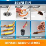 Flexisnake Drain Weasel Hair Clog Remover Kit – Plumbing Snake Auger for Cleanin... - Image 4