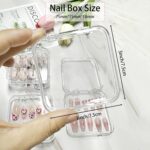12pcs Press on Nail Storage Box with Adhesive Double Sided Tape Clear Acrylic Na... - Image 4