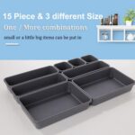 Kutesna 15 PCS Interlocking Desk Drawer Organizer Separator for Office,Bathroom,... - Image 7