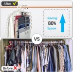 Magic Pants Hangers Space Saving - 2 Pack for Closet Multiple Layers Multifuncti... - Image 3