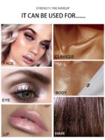 Glitter Powder Highlighter Makeup, Body Brightens the Natural Three-dimensional ... - Image 4