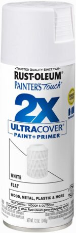 Rust-Oleum 249126 Painter's Touch 2X Ultra Cover Spray Paint, 12 oz, Flat White - Image 3
