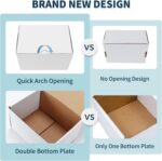 WIFTREY 8x6x4 Small Shipping Boxes 25 Pack for Mailing,Packing, White Corrugated... - Image 5