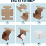 WIFTREY 8x6x4 Small Shipping Boxes 25 Pack for Mailing,Packing, White Corrugated... - Image 6