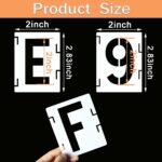 YEAJON 2 Inch Letter Stencils Symbol Numbers Craft Stencils, 42 Pcs Reusable Alp... - Image 4