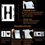 YEAJON 2 Inch Letter Stencils Symbol Numbers Craft Stencils, 42 Pcs Reusable Alp... - Image 5