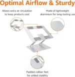 Amazon Basics Sturdy and Portable Ergonomic Laptop Stand for Desk, Height Adjust... - Image 3